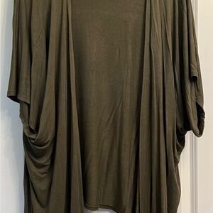 Women’s 4X Olive Green Draped Cardigan
